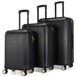 Badgley Mischka Diamond Expandable Hardside Checked 3pc Luggage Set -All Pack Shop GUEST 00eeb812 0bba 40c6 ae22 3a67f0c95f7c