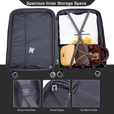 3 PCS Expanable Luggage Set, PP Lightweight Hardshell Spinner Wheel Suitcase With TSA Lock (20+24+28)-ModernLuxe 5 3 PCS Expanable Luggage Set, PP Lightweight Hardshell Spinner Wheel Suitcase With TSA Lock (20+24+28)-ModernLuxe - Image 5