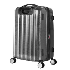 Olympia USA Titan Expandable Hardside Checked Spinner Suitcase - Black