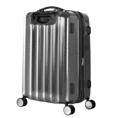 Olympia USA Titan Expandable Hardside Checked Spinner Suitcase - Black 1 Olympia USA Titan Expandable Hardside Checked Spinner Suitcase - Black