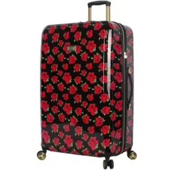Betsey Johnson Expandable Hardside Large Checked Spinner Suitcase -All Pack Shop GUEST 03edebe3 32ae 42a6 8c16 7e114b66f209