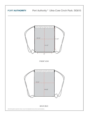 Port Authority Ultra-Core Cinch Pack - Set Of 3 4 Port Authority Ultra-Core Cinch Pack - Set Of 3 - Image 4