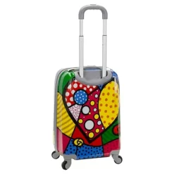 Rockland 2pc Polycarbonate/ABS Upright Hardside Carry On Luggage Set - Heart