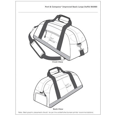Port Authority 55L Classic Solid Color Sport Duffel Bag With Built-In Bottom Board 3 Port Authority 55L Classic Solid Color Sport Duffel Bag With Built-In Bottom Board - Image 3