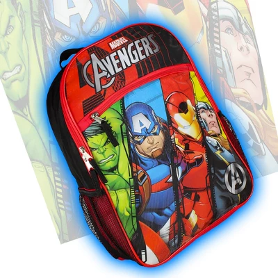 Marvel Avengers Backpack Iron Man Thor Hulk Captain America School Backpack Red 5 Marvel Avengers Backpack Iron Man Thor Hulk Captain America School Backpack Red - Image 5