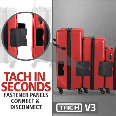TACH V3 Connectable Hardside Spinner Suitcase Luggage Bags, 3 Piece Set 1 TACH V3 Connectable Hardside Spinner Suitcase Luggage Bags, 3 Piece Set