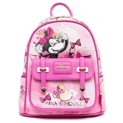 WondaPop Disney Minnie Mouse 11" Vegan Leather Fashion Mini Backpack