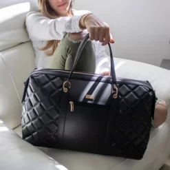 Badgley Mischka Quilted Travel Weekender Bag - Black -All Pack Shop GUEST 1559b3db 3d49 4857 9860 8e448bb20bbb