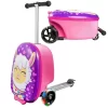 Kiddietotes Kids' Hardside Carry On Suitcase Scooter