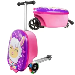 Kiddietotes Kids' Hardside Carry On Suitcase Scooter