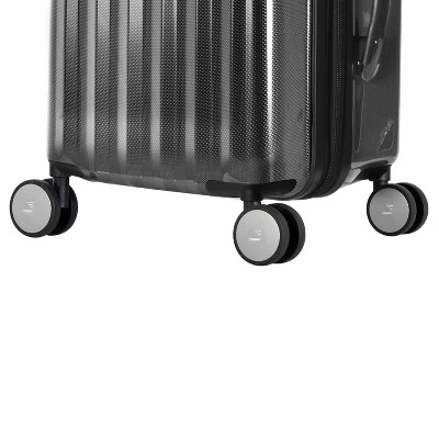 Olympia USA Titan Expandable Hardside Checked Spinner Suitcase - Black 3 Olympia USA Titan Expandable Hardside Checked Spinner Suitcase - Black - Image 3