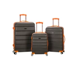 Rockland Melbourne 3pc ABS Hardside Carry On Spinner Luggage Set -All Pack Shop GUEST 1ee261a9 af55 420b b5dd a589b6388979