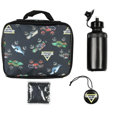 Monster Jam Monster Trucks Backpack Lunch Bag Water Bottle 5 PC Mega Set Black 4 Monster Jam Monster Trucks Backpack Lunch Bag Water Bottle 5 PC Mega Set Black - Image 4