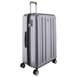 DELSEY Paris Titanium Expandable Upright Hardside Large Checked Spinner Suitcase
