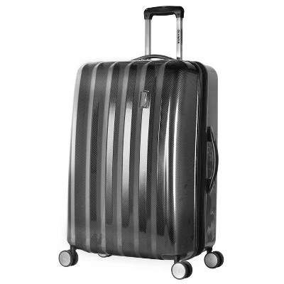 Olympia USA Titan Expandable Hardside Checked Spinner Suitcase - Black 6 Olympia USA Titan Expandable Hardside Checked Spinner Suitcase - Black - Image 6