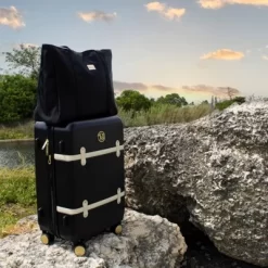 Badgley Mischka Grace Expandable Hardside Checked 3pc Luggage Set -All Pack Shop GUEST 2e9bb141 f1f4 453c af42 01b6805680f7