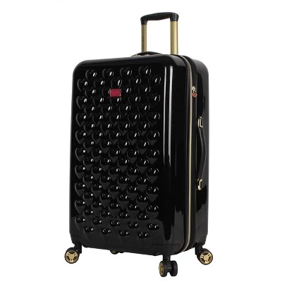 Betsey Johnson Expandable Hardside Medium Checked Spinner Suitcase 8 Betsey Johnson Expandable Hardside Medium Checked Spinner Suitcase - Image 8