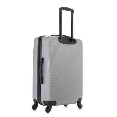 DUKAP Discovery Lightweight Hardside Large Checked Spinner Suitcase - Silver 3 DUKAP Discovery Lightweight Hardside Large Checked Spinner Suitcase - Silver - Image 3