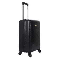 Rachel Rachel Roy 20" Black Snakeskin Hard Cover Carry-On Luggage