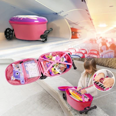 Kiddietotes Kids' Hardside Carry On Suitcase Scooter 6 Kiddietotes Kids' Hardside Carry On Suitcase Scooter - Image 6