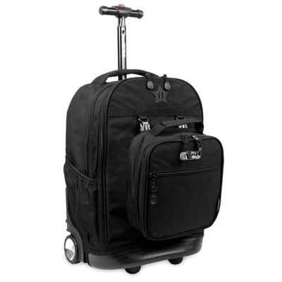 J World Duo 18" Rolling Backpack And Lunch Bag 1 J World Duo 18" Rolling Backpack And Lunch Bag