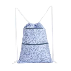 Zodaca 2 Pack Cinch Sack Drawstring Backpack For Beach Trips, Water Resistant Gym Bag With Front Zipper Pockets For Yoga, 13 X 17 Inch, Animal Print -All Pack Shop GUEST 3a690332 e53b 4390 a06f d5e3d890e454