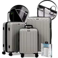 Nonstop New York 3 Piece Set (20" 24" 28") 4-Wheel Luggage Set + PowerBank & 2 Packing Cubes -All Pack Shop GUEST 43ed4a5b e5e9 4ee6 a6f1 b8ed11a88529