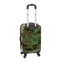 Rockland 3pc Polycarbonate/ABS Hardside Checked Spinner Luggage Set - Camo