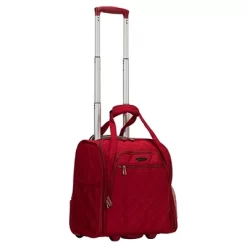 Rockland Wheeled Underseat Softside Carry On Suitcase - Red