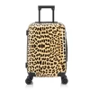 InUSA PRINTS Lightweight Hardside Carry On Spinner Suitcase - Cheetah