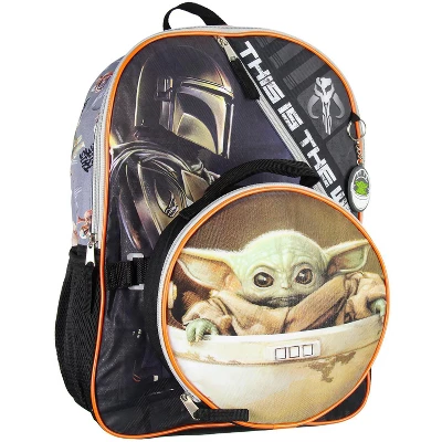 The Mandalorian Grogu Baby Yoda 5 Piece Backpack Lunch Bag Mega Set Multicoloured 1 The Mandalorian Grogu Baby Yoda 5 Piece Backpack Lunch Bag Mega Set Multicoloured