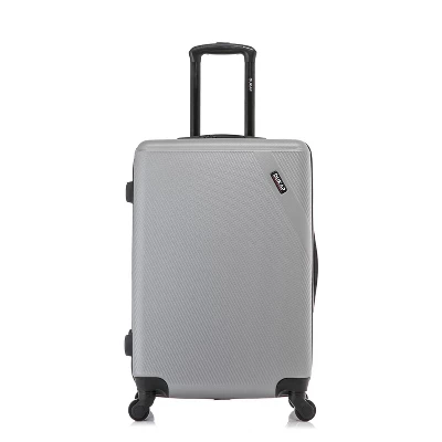 DUKAP Discovery Lightweight Hardside Large Checked Spinner Suitcase - Silver 1 DUKAP Discovery Lightweight Hardside Large Checked Spinner Suitcase - Silver