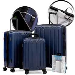 Nonstop New York 3 Piece Set (20" 24" 28") 4-Wheel Luggage Set + PowerBank & 2 Packing Cubes -All Pack Shop GUEST 5a88ab80 7fa9 4d29 8a76 3d65aad5426f