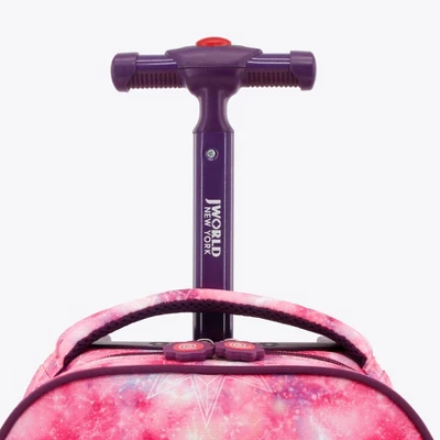 JWorld Sparkle Kids' Rolling 15" Backpack - Purple Galaxy 6 JWorld Sparkle Kids' Rolling 15" Backpack - Purple Galaxy - Image 6