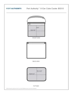 Port Authority Small 6-Can Cube Cooler With Top Handle -All Pack Shop GUEST 5fdc704e 3e2f 48e1 8b55 353884f0e1e0