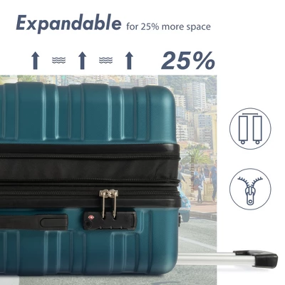3 PCS Luggage Set, Hardside Expanable Spinner Suitcase With TSA Lock (20/24/28)-ModernLuxe 5 3 PCS Luggage Set, Hardside Expanable Spinner Suitcase With TSA Lock (20/24/28)-ModernLuxe - Image 5