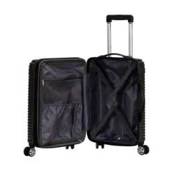 Rockland Star Trail Hardside Spinner Carry On Suitcase - Black