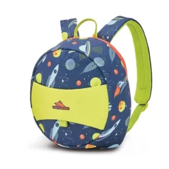 High Sierra Teddy Buddy 2 Piece Luggage Set With Wheels On Hard Rolling Suitcase & Carry Backpack Bag For Boy Or Girl Toddler Kids Travel, Navy