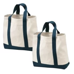 Chic And Practical Port Authority Ideal Twill Two-Tone Shopping Tote Bag - Durable Twill Large CapacityLarge Capacity -All Pack Shop GUEST 7cd9e8a4 4919 4759 913a 87f345d088d4