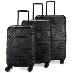 Badgley Mischka Contour Expandable Hardside Checked 3pc Luggage Set -All Pack Shop GUEST 8336190f 4e37 408b ab52 f37d0e8522aa