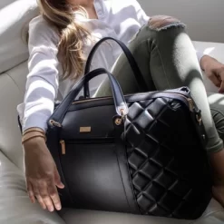 Badgley Mischka Quilted Travel Weekender Bag - Black -All Pack Shop GUEST 8452cb3b 7a25 4521 9d2a 19d0914dc99d