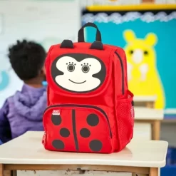 Built NY Big Apple Buddies Water Resistant School Backpack Lafayette Ladybug, Red