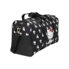 SANRIO Hello Kitty AOP In Nylon With PU Accents Black Wheeled Duffle