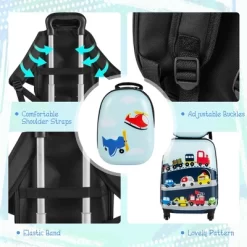 Costway 2PC Kids Carry On Luggage Set 12" Backpack And 16" Rolling Suitcase For Travel -All Pack Shop GUEST 9117b940 8437 4917 8849 fab8b85eb7cc