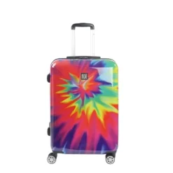 FUL Tie-dye Swirl 24 Inch Spinner Rolling Luggage Suitcase, ABS Hard Case, Upright, Tie-dye