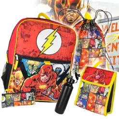 DC Comics The Flash 16" Backpack Cinch Bag Water Bottle Lunch Tote 5 Pc Set Red -All Pack Shop GUEST 9a56e392 eefc 4723 9b16 b5f64354146b