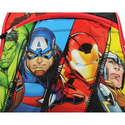 Marvel Avengers Backpack Iron Man Thor Hulk Captain America School Backpack Red 3 Marvel Avengers Backpack Iron Man Thor Hulk Captain America School Backpack Red - Image 3