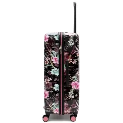Badgley Mischka Winter Flowers Expandable Hardside Checked 3pc Luggage Set - Black -All Pack Shop GUEST a08d07d6 70bc 4a55 b6c0 83998af48708