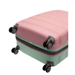 Rockland Melbourne 3pc Expandable ABS Hardside Checked Spinner Luggage Set - Pink/Mint -All Pack Shop GUEST a154b070 3f79 4e75 b9a2 9302b36b3bf1