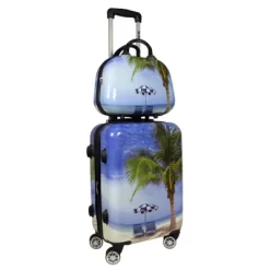 World Traveler Palm Tree 2-Piece Hardside Carry-On Spinner Luggage Set -All Pack Shop GUEST a1bbcdd6 2462 4870 a22d d7e8b0f494ea